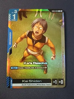 Gundam Card Game ST01-013 C+ Kai’s Resolve Alt Art - Image 1