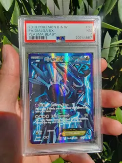 Pokemon Plasma Blast Dialga EX #99 Full Art Holo Foil Card PSA 7 NM - Image 1