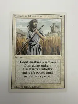 Magic the Gathering ~ MTG ~ 1x Swords to Plowshares ~ NM ~ REVISED - Image 1