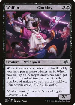 Wolf in _____ Clothing C Foil #95 | UNF Unfinity | MTG - Image 1