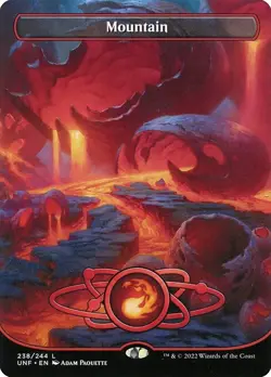 x2 Mountain Basic Land Full Art Foil #238 | UNF Unfinity | MTG - Image 1