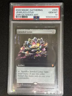 MTG FOIL Jeweled Lotus #695 Commander Legends CMR Extended Art PSA 10 Gem Mint - Image 1