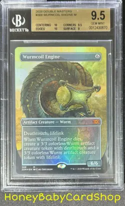 MTG Double Masters 2020 Wurmcoil Engine BGS 9.5 GEM MINT Foil Box Topper - Image 1