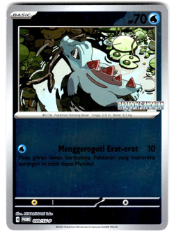 Pokemon 2024 Indonesia Totodile Promo Card 99/SV-P Stamped Paradoks Andalan - Image 1
