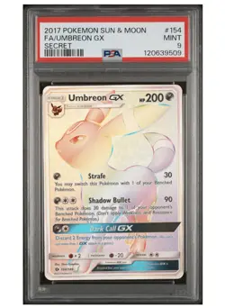 Pokemon Sun & Moon Umbreon GX 154/149 Secret Rare Holo Foil Full Art PSA 9 - Image 1