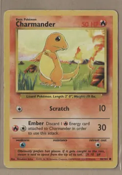 Pokemon TCG: Charmander #46/102 Base SetCommon HP - Image 3