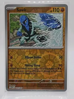 Sawk (Reverse Holo) 049/086 Pokemon SV: White Flare (WHT) EN TCG NM - Image 1