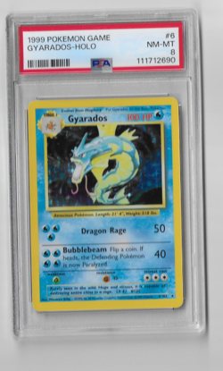 PSA 8 NM-MT Base Set Holo Gyarados 6/102 Pokemon TCG 1999 - Image 1