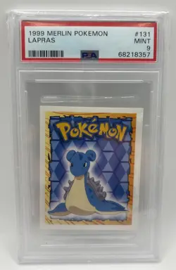 POKEMON SERIES 1, MERLIN TOPPS STICKER # 131, LAPRAS, YEAR 1999 - Image 1