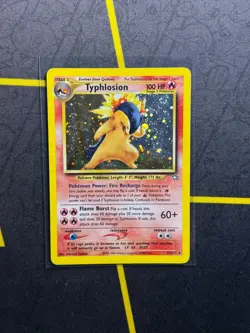 Typhlosion 17/111 Pokemon TCG Neo Genesis Unlimited Holo Rare WOTC - HP - SWIRL - Image 1