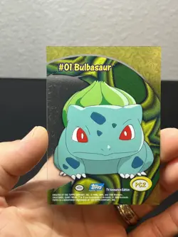 Bulbasaur #01 PC2 Clear Acetate Topps Pokemon Series 2 - Image 3