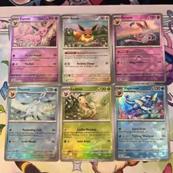 Pokemon TCG Prismatic Evolutions Pokeball Reverse Eeveelution set of 6 #3 - Image 1