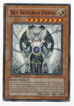 YuGiOh Sky Scourge Enrise FOTB-EN021 1st Edition Super Rare NM - Image 1