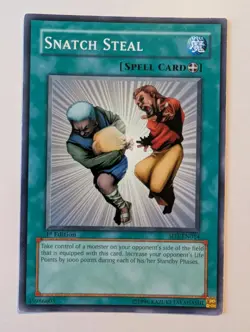 Yugioh SD3-EN014 Snatch Steal 1st Edition LP Common TCG card - Image 1