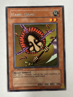 Yugioh LOB-110 Hane-Hane 1st Ed. Vintage Original Mint out of Pack - Image 1