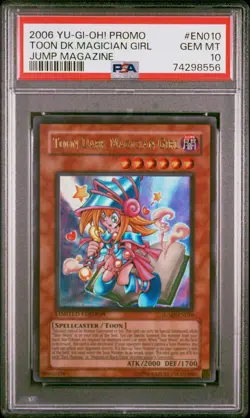 YUGIOH PSA 10 2006 Toon Dark Magician Girl JUMP-EN010 Ultra Rare Promo *8566 - Image 1
