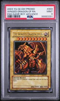 The Winged Dragon of Ra GBI-003 Ultra Rare Yugioh Game Promo PSA 9 - Image 1