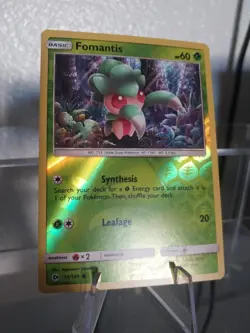 Pokemon - Sun & Moon Base - Fomantis 14/149 Reverse Holo LP/NM Card - Image 1