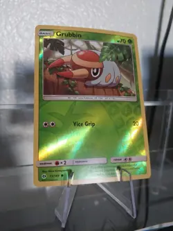 Pokemon - Sun & Moon Base - Grubbin 13/149 Reverse Holo LP/NM Card - Image 1