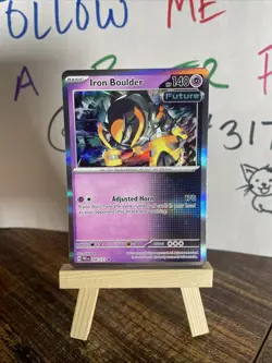 Iron Boulder 46/131 Pokemon TCG Prismatic Evolutions Holo Foil Rare Card NM - Image 1