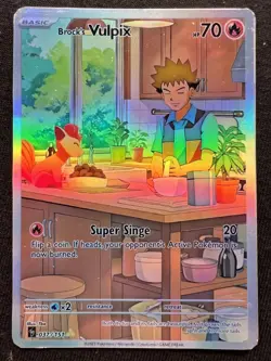 Pokemon Fanart Brock's Vulpix Card - Image 1