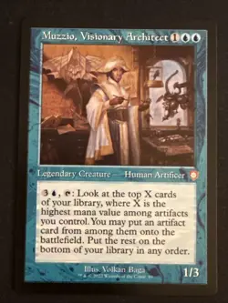 1x Muzzio, Visionary Architect (89) Commander: The Brothers' War LP MTG Magic x1 - Image 1