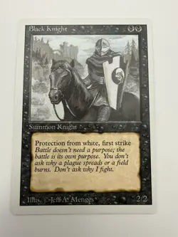 Magic the Gathering ~ MTG ~ 1x Black Knight ~ NM ~ REVISED - Image 1