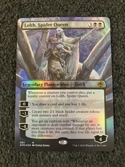 Magic The Gathering MTG - Lolth, Spider Queen (Borderless) Foil - AFR - Image 1