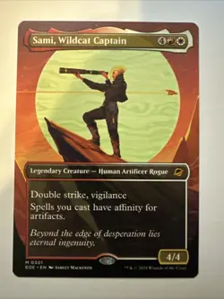 MTG Edge of Eternities TRIUMPHANT BORDERLESS M Sami, Wildcat Captain #0301 - Image 1