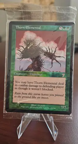 2001 MTG Magic the Gathering Thorn Elemental 7th Edition Foil Sealed NM 273/350 - Image 1