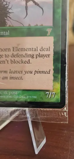 2001 MTG Magic the Gathering Thorn Elemental 7th Edition Foil Sealed NM 273/350 - Image 4