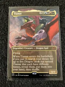 Magic The Gathering MTG - Tiamat (Borderless) - AFR - Image 1