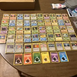 *NO DUPLICATES* Lot Of 55 Vintage WOTC Base Set Non-Holo Pokemon Cards - Image 1