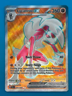 Lycanroc EX #241 Pokemon Paldea Evolved Holo Full Art Ultra Rare NM 241/193 TCG - Image 3