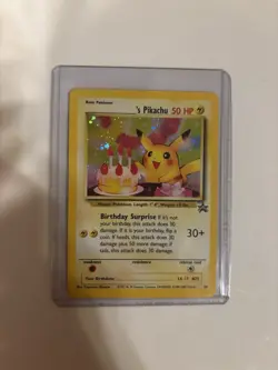 Pokemon Card Birthday Pikachu 24 Black Star Promo Holo - Image 1