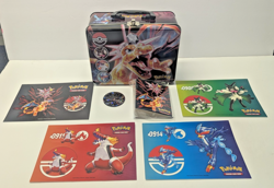 POKEMON Scarlet & Violet CHARIZARD Collectors Tin/Lunch Box w/Coin & Stickers - Image 1