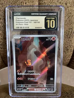 🔥🔥 Charmander ex 151 Art Rare 168/165 CGC Pristine 10 Pokemon Japanese - Image 1