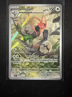 2025 Pokemon Black Bolt Unfezant Illustration Rare 150/086 - Image 1