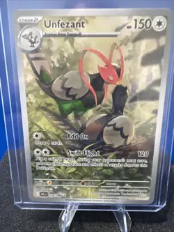2025 Pokemon Black Bolt Unfezant Illustration Rare 150/086 - Image 2