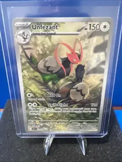 2025 Pokemon Black Bolt Unfezant Illustration Rare 150/086 - Image 3