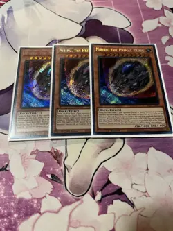 Yugioh! 3x NM Nibiru, The Primal Being RA01-EN015 (Secret Rare) 1st Ed - Image 1