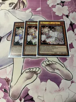 Yugioh! 3x NM Ash Blossom & Joyous Spring MP22-EN257 (Prismatic Secret Rare) - Image 1