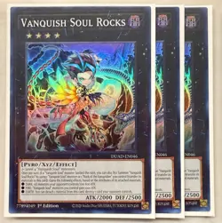 Yugioh! 3x Vanquish Soul Rocks DUAD-EN046 Super Rare 1st Ed NM - Image 1