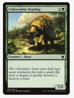 Colossodon Yearling #178 DTK Magic Card in Protective Sleeve - Image 1