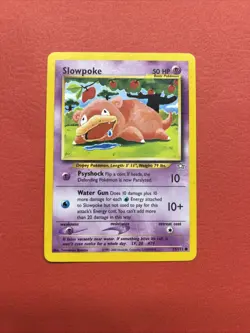 Pokemon TCG Slowpoke Neo Genesis 73 Unlimited Common Card in NM Condition - Image 1