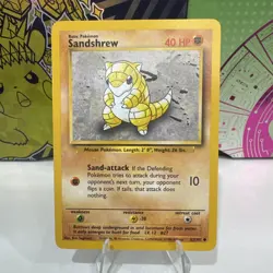Sandshrew #62/102 Base Set Common Pokemon 1999 TCG Card NM - Image 1