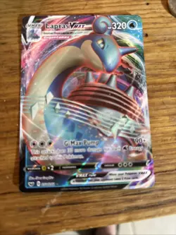 Lapras Vmax 050/202 Sword & Shield NM Full Art Ultra Rare Pokemon Card - Image 1