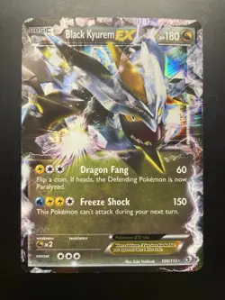 Pokemon TCG Black Kyurem EX 100/113 Legendary Treasures Ultra Rare Holo Card - Image 1