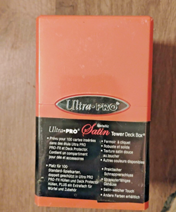 Ultra Pro Satin RED High gloss UV Metallic Tower Deck Box Card Storage - Image 1