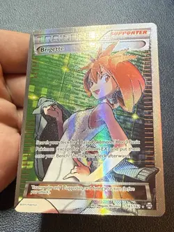 2015 Pokemon TCG Brigette Holo Full Art Ultra Rare Card Breakthrough 161/162 - Image 3